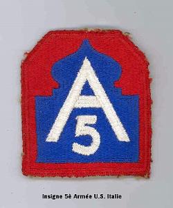 zx- Insigne de la 5eme Armee US en italie